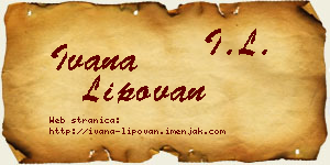 Ivana Lipovan vizit kartica